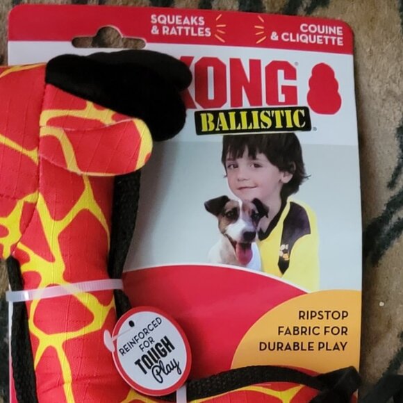 Kong Dog Ballistic Tough Play Giraffe New! - Picture 3 of 3